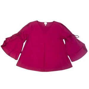 Cupio Magenta Bell Sleeve Blouse –‎ Women’s Medium